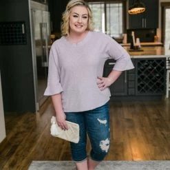 No Ship Drop Ship Sweetness And Light Top In Soft Lavender