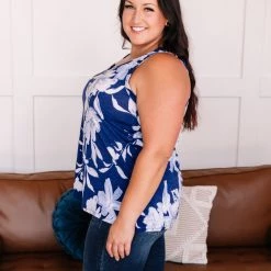 No Ship Drop Ship New Arrivals Set A Different Tone Blue Floral Tank Top 23 No Ship Drop Ship New Arrivals Set A Different Tone Blue Floral Tank Top