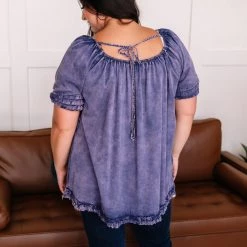 No Ship Drop Ship New Arrivals You've Been Tagged Purple Mineral Wash Top
