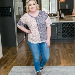 No Ship Drop Ship What's In A Name Floral Color Block Top New Arrivals