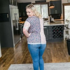 No Ship Drop Ship What's In A Name Floral Color Block Top New Arrivals