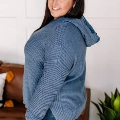No Ship Drop Ship Sweater Weather In Azure Blue New Arrivals