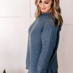 No Ship Drop Ship Sweater Weather In Azure Blue New Arrivals