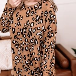 No Ship Drop Ship When You Know, You Know Mocha Leopard Knit Top