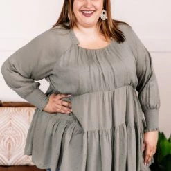 No Ship Drop Ship Join The Dots Tunic In Olive Green New Arrivals