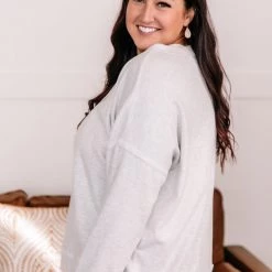 No Ship Drop Ship Long Story Short Fleece Henley Top