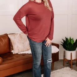 No Ship Drop Ship Raspberry Wine Fall Knit Sweater New Arrivals