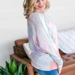 No Ship Drop Ship New Arrivals Northern Lights Dolman Sleeve Top