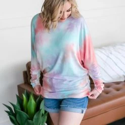 No Ship Drop Ship New Arrivals Northern Lights Dolman Sleeve Top