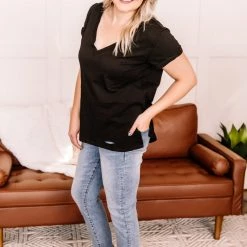 No Ship Drop Ship Holes In Your Story Top In Black New Arrivals