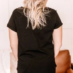 No Ship Drop Ship Holes In Your Story Top In Black New Arrivals