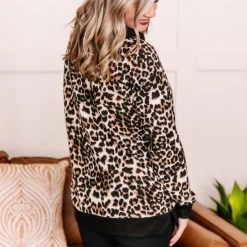 No Ship Drop Ship Credit Is Due Animal Print Top