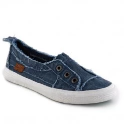 Iris & Rainbow Boutique #556 Blue Smoked Slip On Shoes