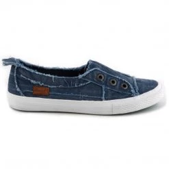 Iris & Rainbow Boutique #556 Blue Smoked Slip On Shoes