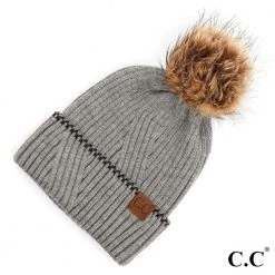 Iris & Rainbow Boutique #722 CC Pom Beanie (Accented Cuff) New Arrivals