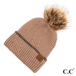 Iris & Rainbow Boutique #722 CC Pom Beanie (Accented Cuff) New Arrivals
