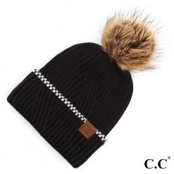 Iris & Rainbow Boutique #722 CC Pom Beanie (Accented Cuff) New Arrivals