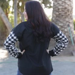 Boutique Simplified Feeling Fab Button Down Flannel Shacket New Arrivals