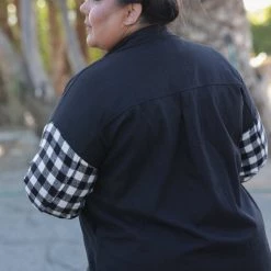 Boutique Simplified Feeling Fab Button Down Flannel Shacket New Arrivals