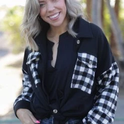 Boutique Simplified Feeling Fab Button Down Flannel Shacket New Arrivals