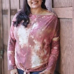 Boutique Simplified New Arrivals Burning Moon Front Tie Top