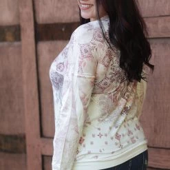 Boutique Simplified Rustic Charm Mandala Pullover