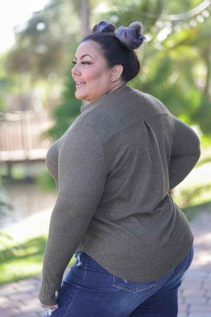 Boutique Simplified Olive Thumbhole Gabby 5 Boutique Simplified Olive Thumbhole Gabby