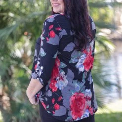 Boutique Simplified New Arrivals Floral Treasure 3/4 Sleeve Gabby