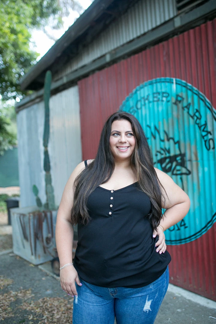 Boutique Simplified Heart & Soul Tank In Black 5 Boutique Simplified Heart & Soul Tank In Black