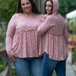 Boutique Simplified Sweet Lovely Peplum Hoodie