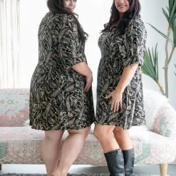 Boutique Simplified New Arrivals Neutral Paisley Dress