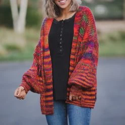 Boutique Simplified Soul On Fire Knit Cardigan
