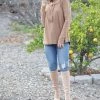 Boutique Simplified Caramel Dreams Sweater Henley 1 Boutique Simplified Caramel Dreams Sweater Henley