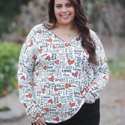 Boutique Simplified New Arrivals Fall In Love Long Sleeve Top