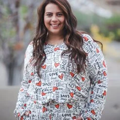 Boutique Simplified Fall In Love Lounge Pants