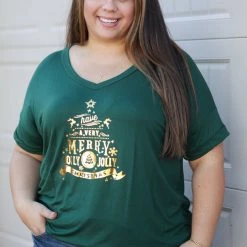 Boutique Simplified New Arrivals Holly Jolly Short Sleeve Tee