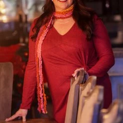 Boutique Simplified Wine & Dine Sweater Midi Dress