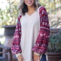 Boutique Simplified Eggnog Evenings Waffle Knit New Arrivals
