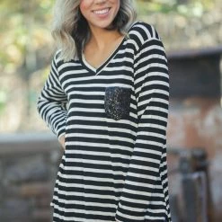 Boutique Simplified Sparkle The Night Away Long Sleeve New Arrivals