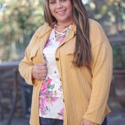 Boutique Simplified Golden Memories Knit Shacket New Arrivals