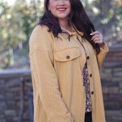 Boutique Simplified Golden Memories Knit Shacket New Arrivals