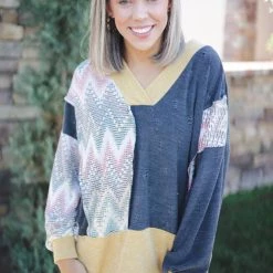 Boutique Simplified Uniquely You Jacquard Knit Sweater