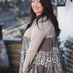 Boutique Simplified Wild About Patches Ruffle Tunic New Arrivals