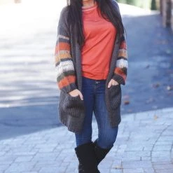 Boutique Simplified Cozy & Content Knit Cardigan