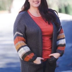 Boutique Simplified Cozy & Content Knit Cardigan