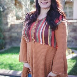 Boutique Simplified Orange Blossoming Bell Sleeve New Arrivals