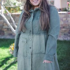 Boutique Simplified Confidence In Denim Tiered Jacket