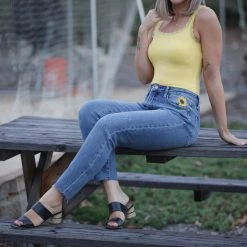 Boutique Simplified Sunshine Lace Tank Bodysuit