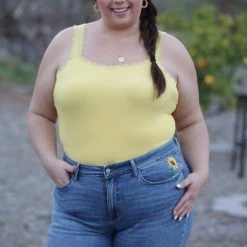 Boutique Simplified Sunshine Lace Tank Bodysuit 12 Boutique Simplified Sunshine Lace Tank Bodysuit