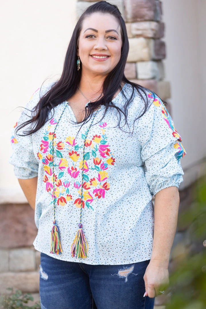 Boutique Simplified Fiesta Time Embroidered 3/4 Sleeve New Arrivals 5 Boutique Simplified Fiesta Time Embroidered 3/4 Sleeve New Arrivals